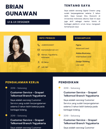 Template CV - Yellow Adaptasi