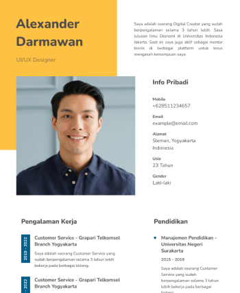 CV Magang Marketing