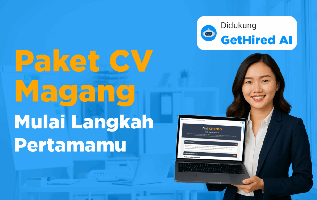 Paket CV GetHired, didukung GetHired AI